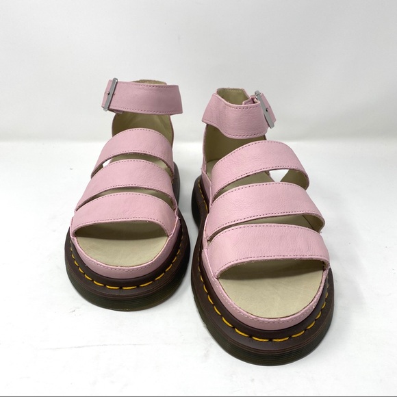 Dr. Martens Shoes - Clarissa Ankle Strap Sandals Pink Strappy Buckle 8